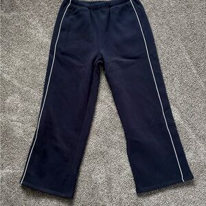 Edikted Dark Blue Joggers with White Trim